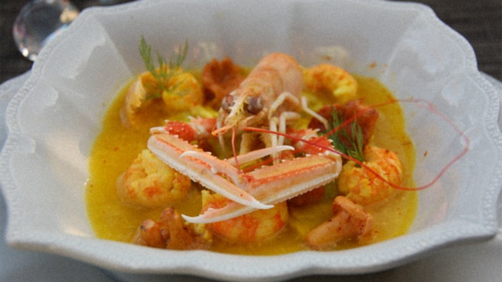 Recette : Langoustines et Ravioles à la Nage de Safran