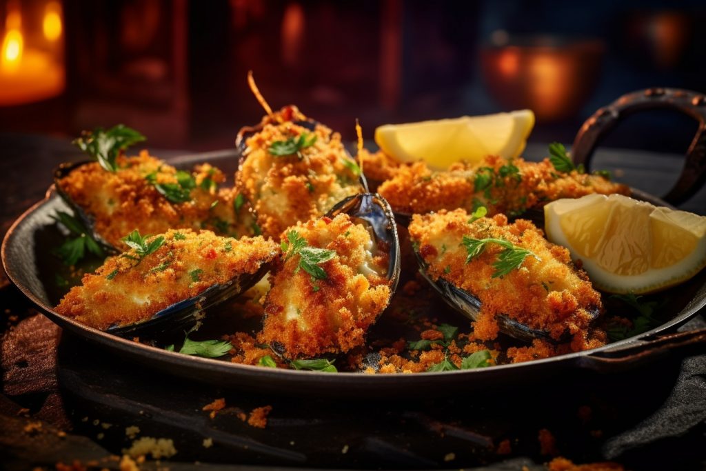 Moules d'Espagne Farcies et Gratinées