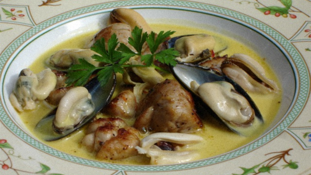 Recette : Nage de Ris de Veau et Moules Barfleur au Safran