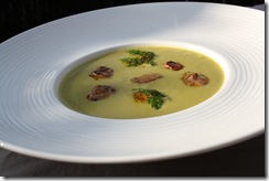 veloute pois casse foie gras
