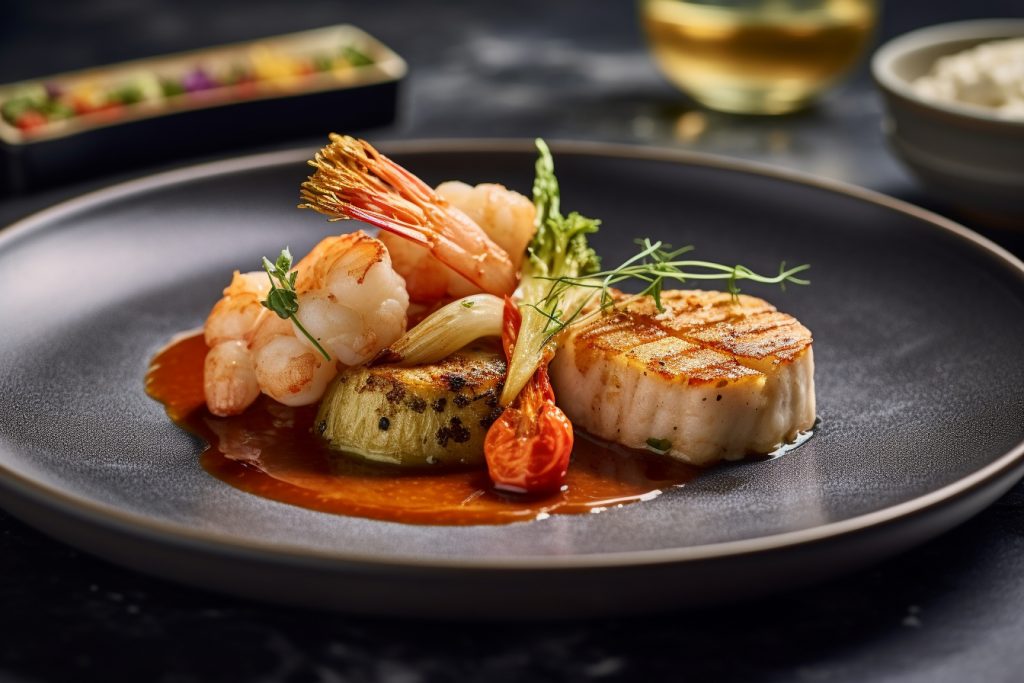 Recette : Filet de Lotte Rôtie et Langoustine à la Nage de Crustacés