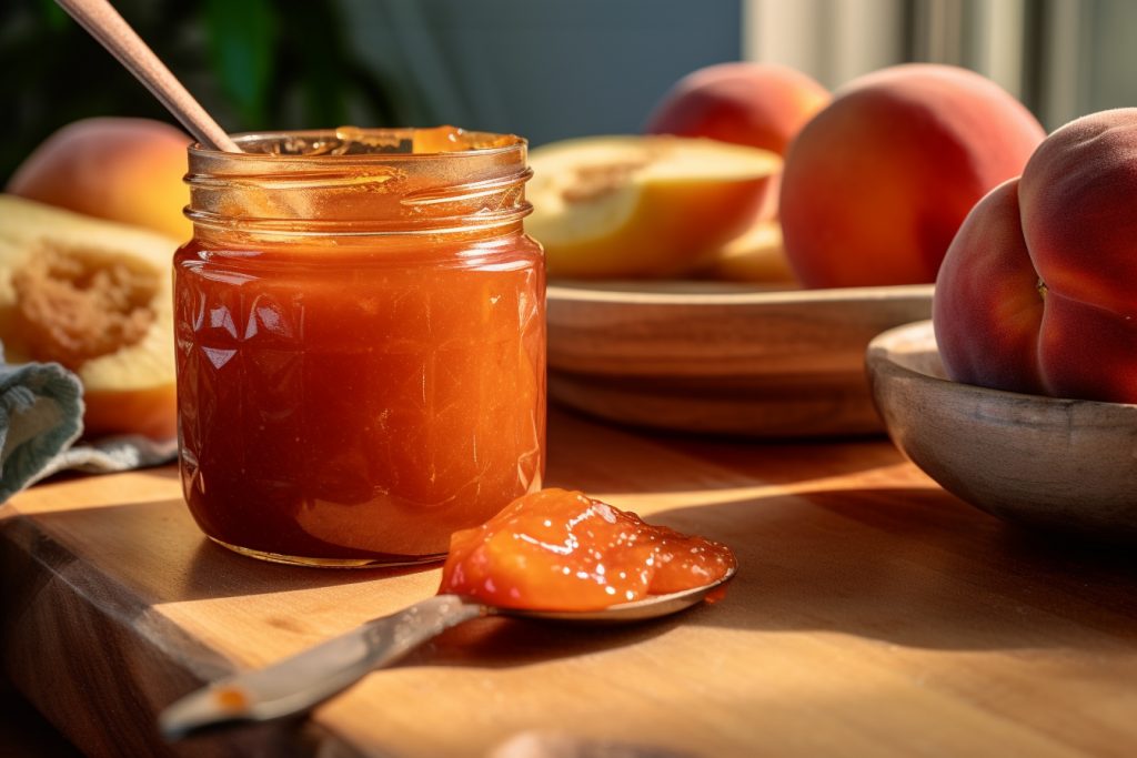 Confiture de Pêche de Vigne à la Verveine