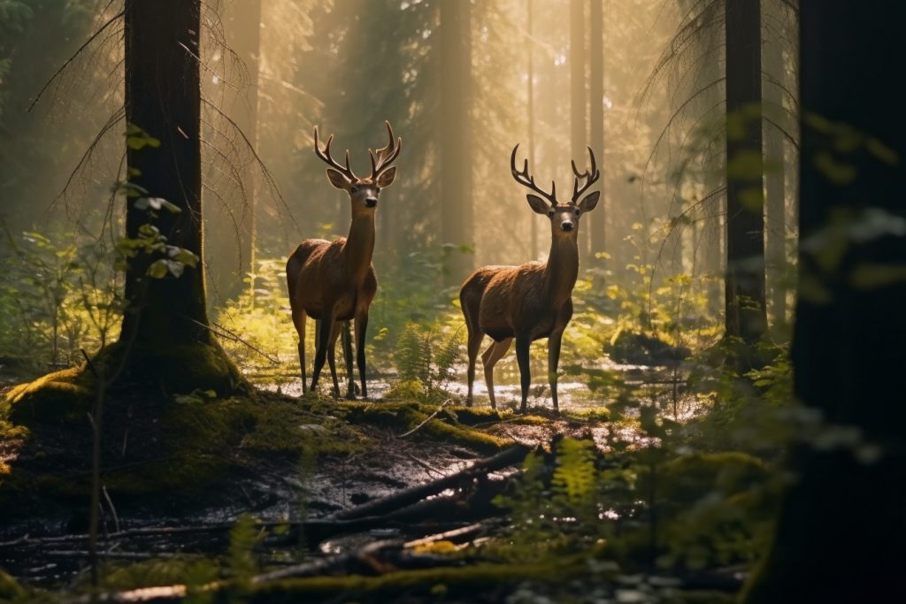 Cerf et Biche