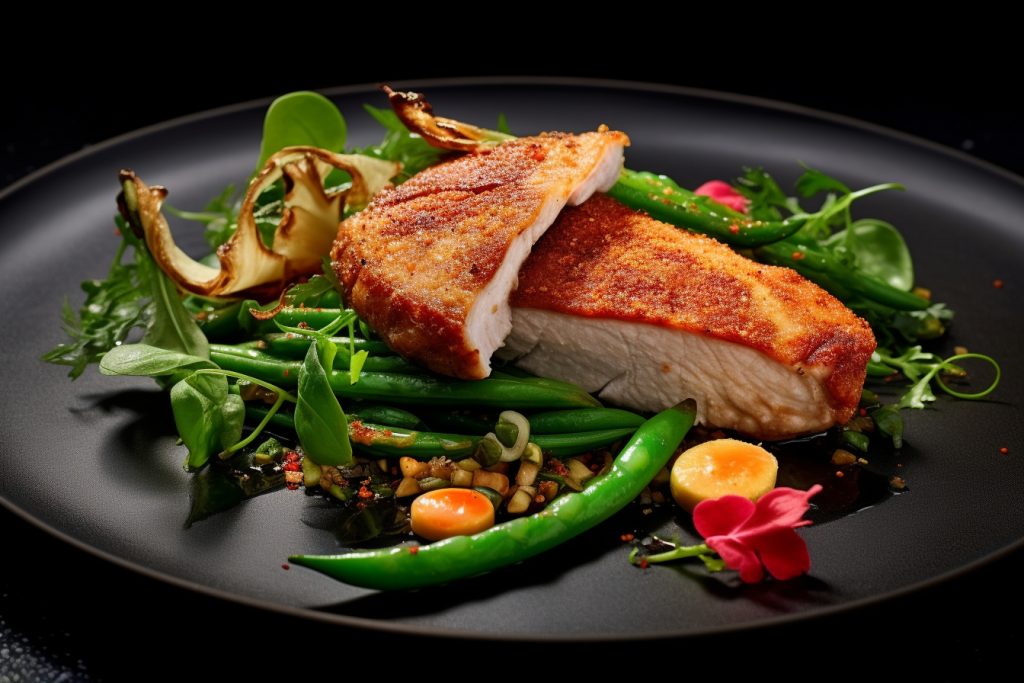 Recette : Filet de Pintade en Croûte de Sésame et Salade de Haricot Recette : Filet de Pintade en Croûte de Sésame et Salade de Haricot