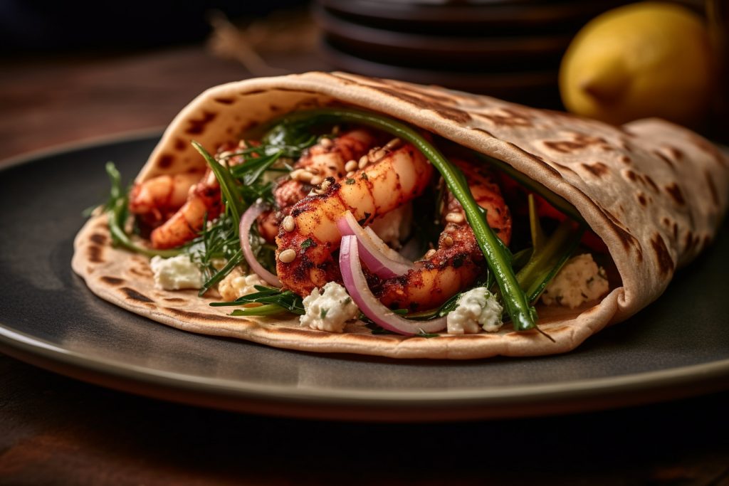 Recette : Pita de Poulpe Grillé à la Salicorne et Feta