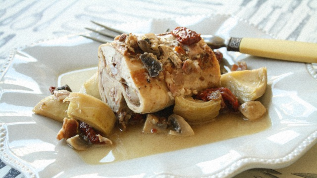 Recette : Râble de Lapin aux Artichauts, Tomates Séchées et Champignons
