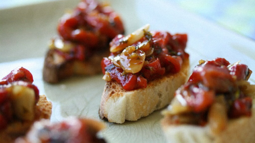 Recette : Bruschetta de Poivron Caramélisé