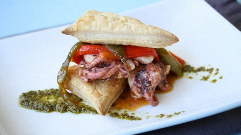 Recette : Mille Feuille de Poulpe et de Seiche