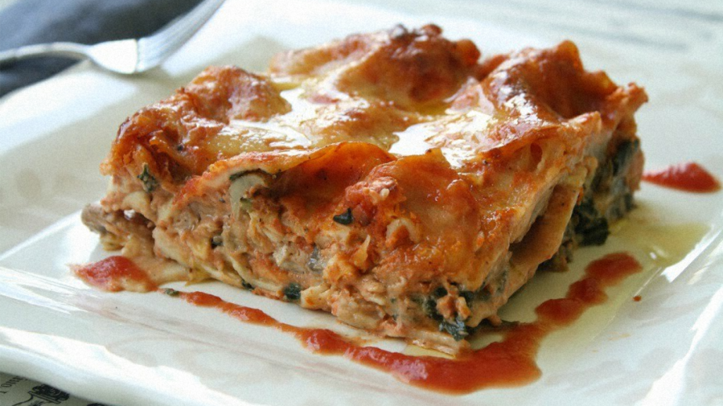 Lasagnes aux Courgettes, Champignons et Epinards