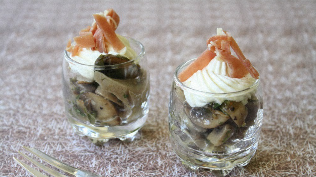 Recette : Pleurotes à la Grecque et Chantilly à la Tomate Séchée