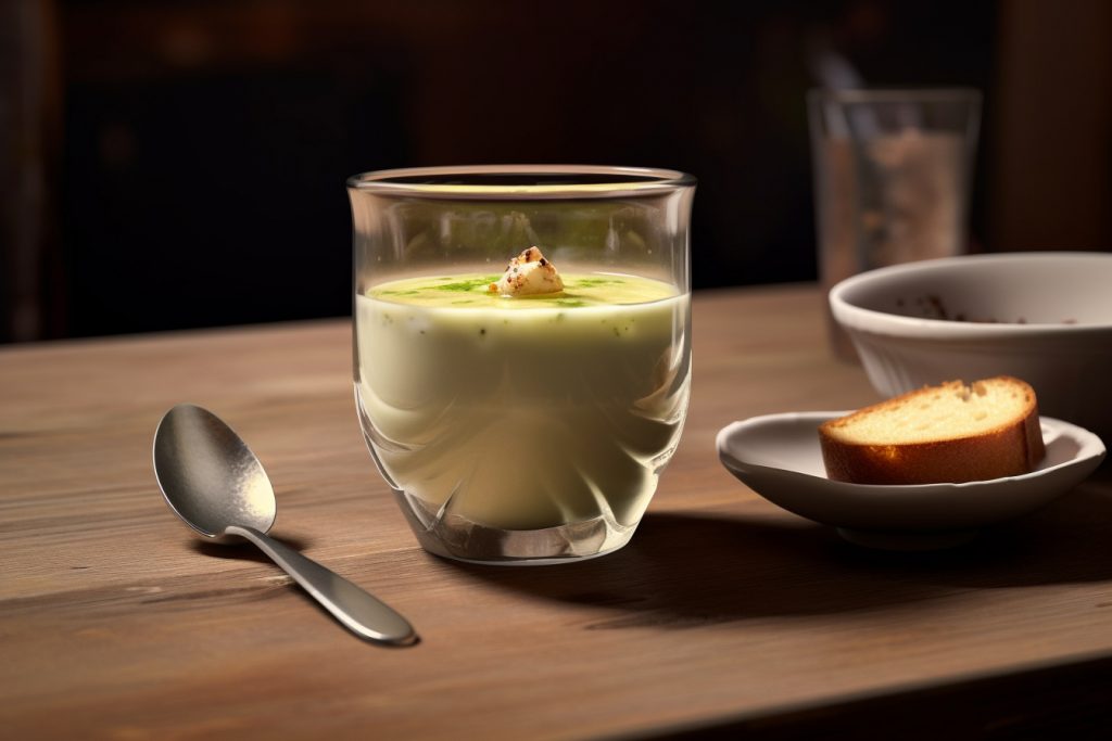 Velouté d’Artichaut à l’Huile de Truffe et Copeaux de Foie Gras